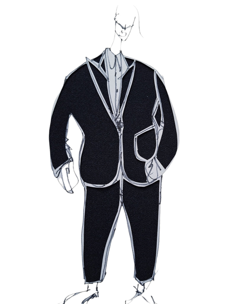 WOOL BARATHEA dark navy