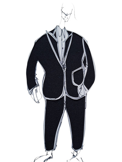 WOOL BARATHEA dark navy