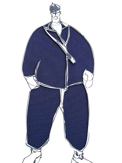 COTTON PANAMA workwear blue