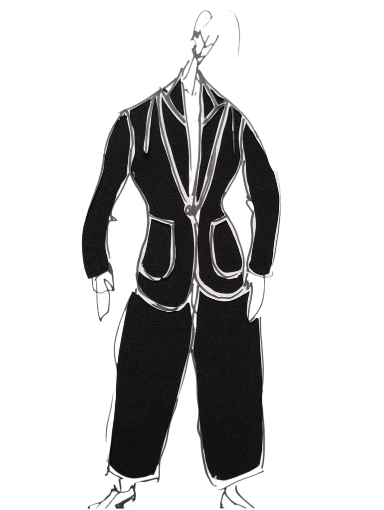 WOOL TWILL - HEAVY black